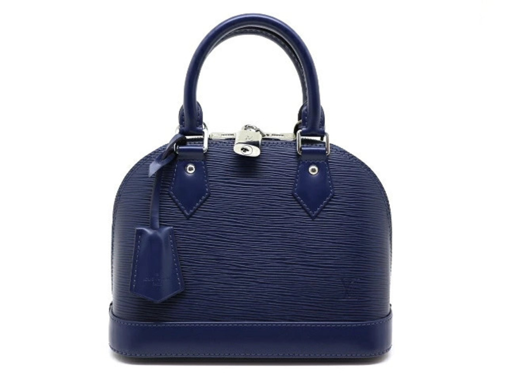 LOUIS VUITTON Alma 2way Shoulder Bag Epi Indigo Blue